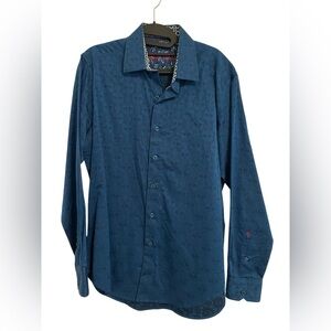 Blue Robert Graham Button Down Long Sleeve Shirt